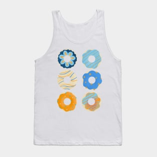 Orange and blue donuts Tank Top